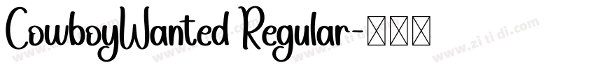 CowboyWanted Regular字体转换